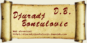 Đurađ Bontulović vizit kartica